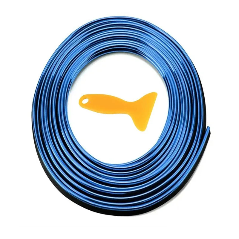 Car Interior Moulding Decorative Trim Strips. Blue
