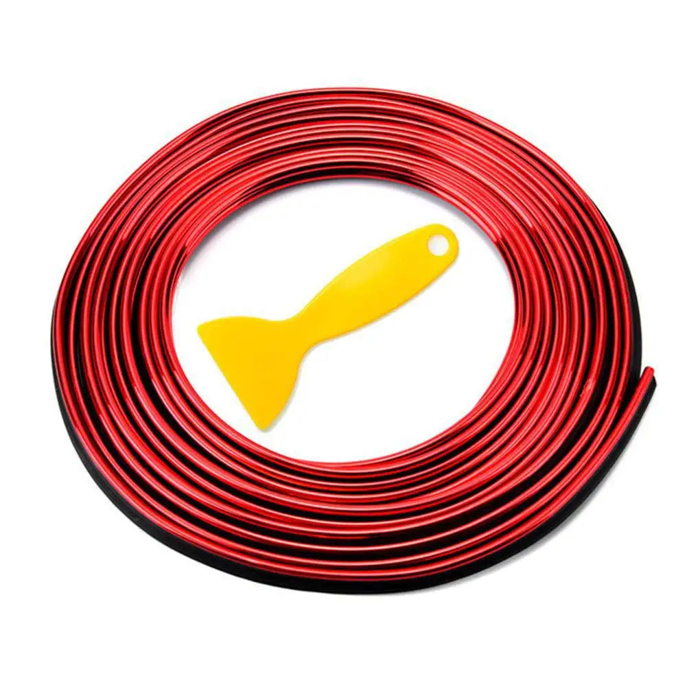 Car Interior Moulding Decorative Trim Strips. Red