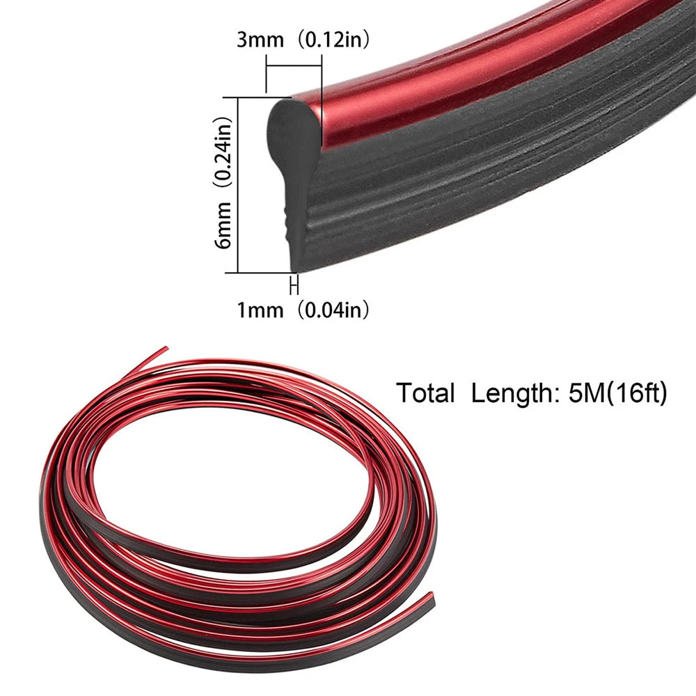 Car Interior Moulding Decorative Trim Strips. Sizes