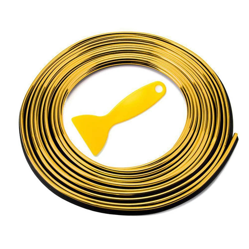 Car Interior Moulding Decorative Trim Strips. Yellow