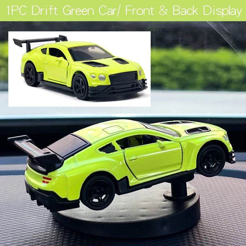 Dashboard Drift Car Spinning Toy Model. Dash Ornament Accessory Green