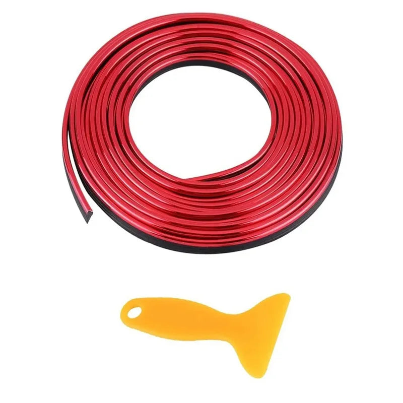Car Interior Moulding Decorative Trim Strips.  Red