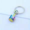 Mini Piston Keychain Pendant. Car Engine Keyring Accessory. Multicolo