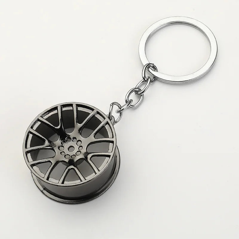 Metal Car Wheel Keychain