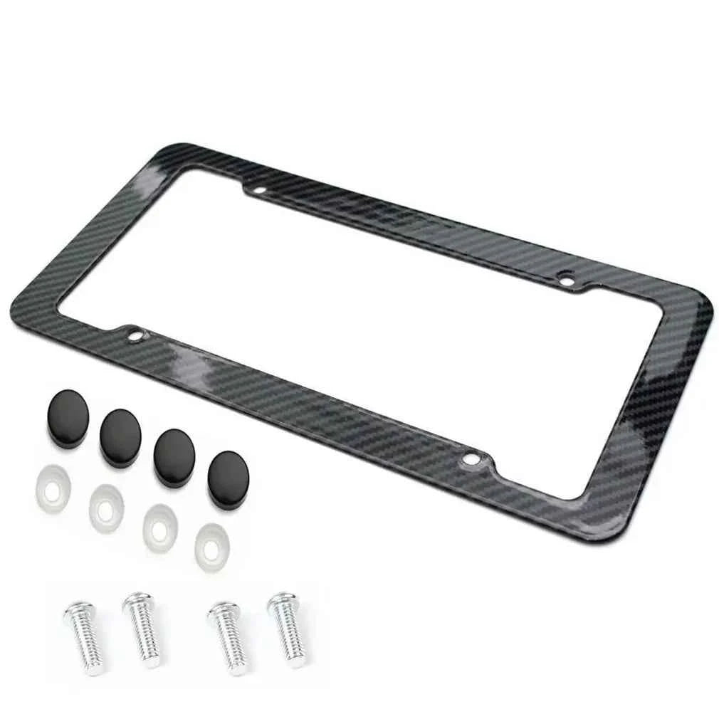 Carbon Fiber License Plate Frame with Standard Screw Kit