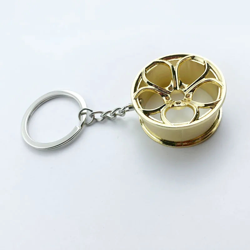 Metal Car Wheel Keychain