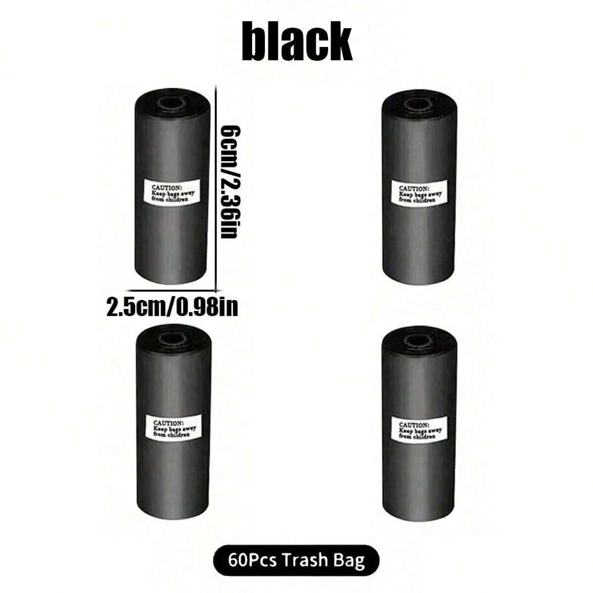 Trash Can With 4 Rolls of Garbage Bags