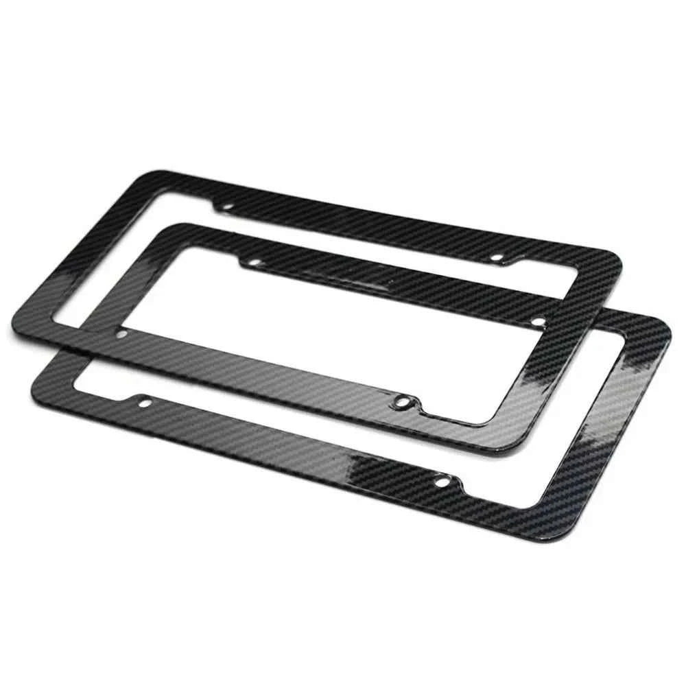 Carbon Fiber License Plate Frame with Standard Screw Kit