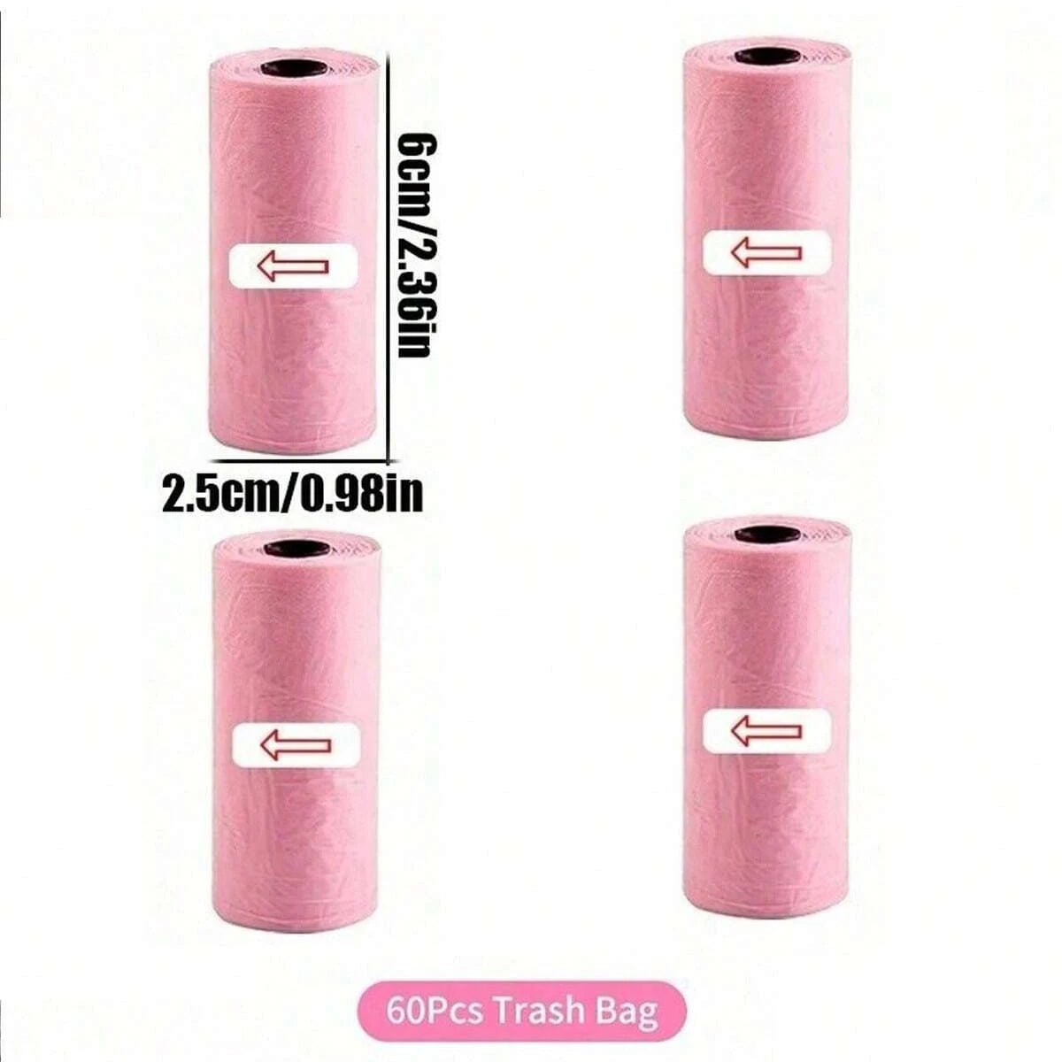 Trash Can With 4 Rolls of Garbage Bags