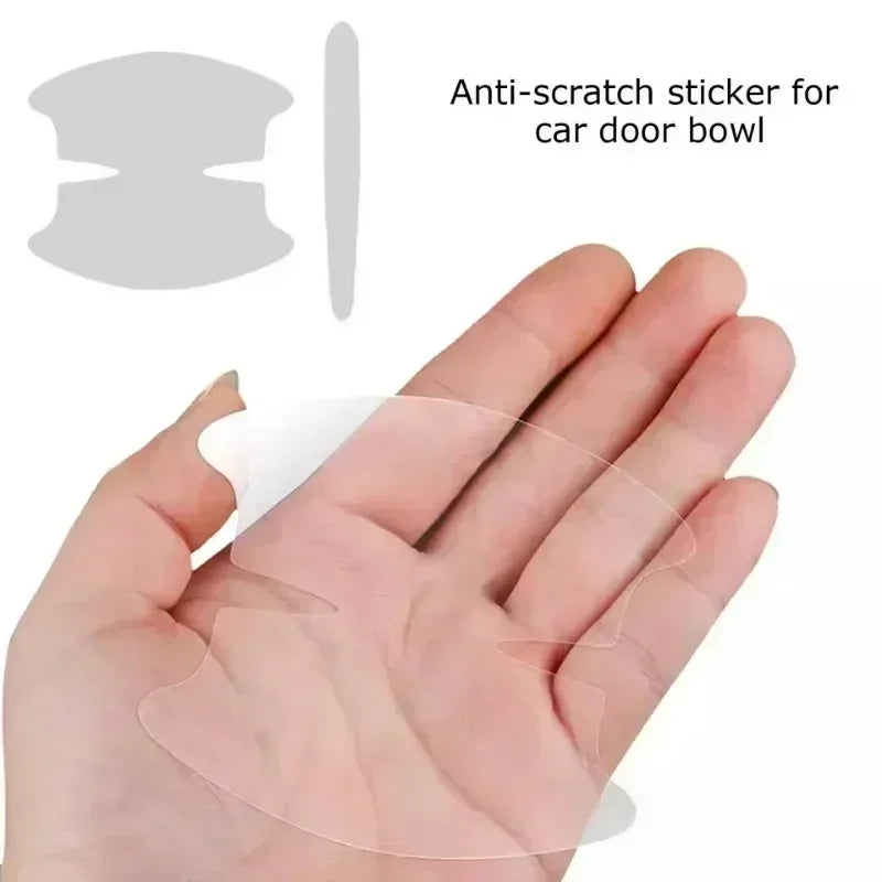8Pcs TPU Car Door Handle Anti-scratch Stickers