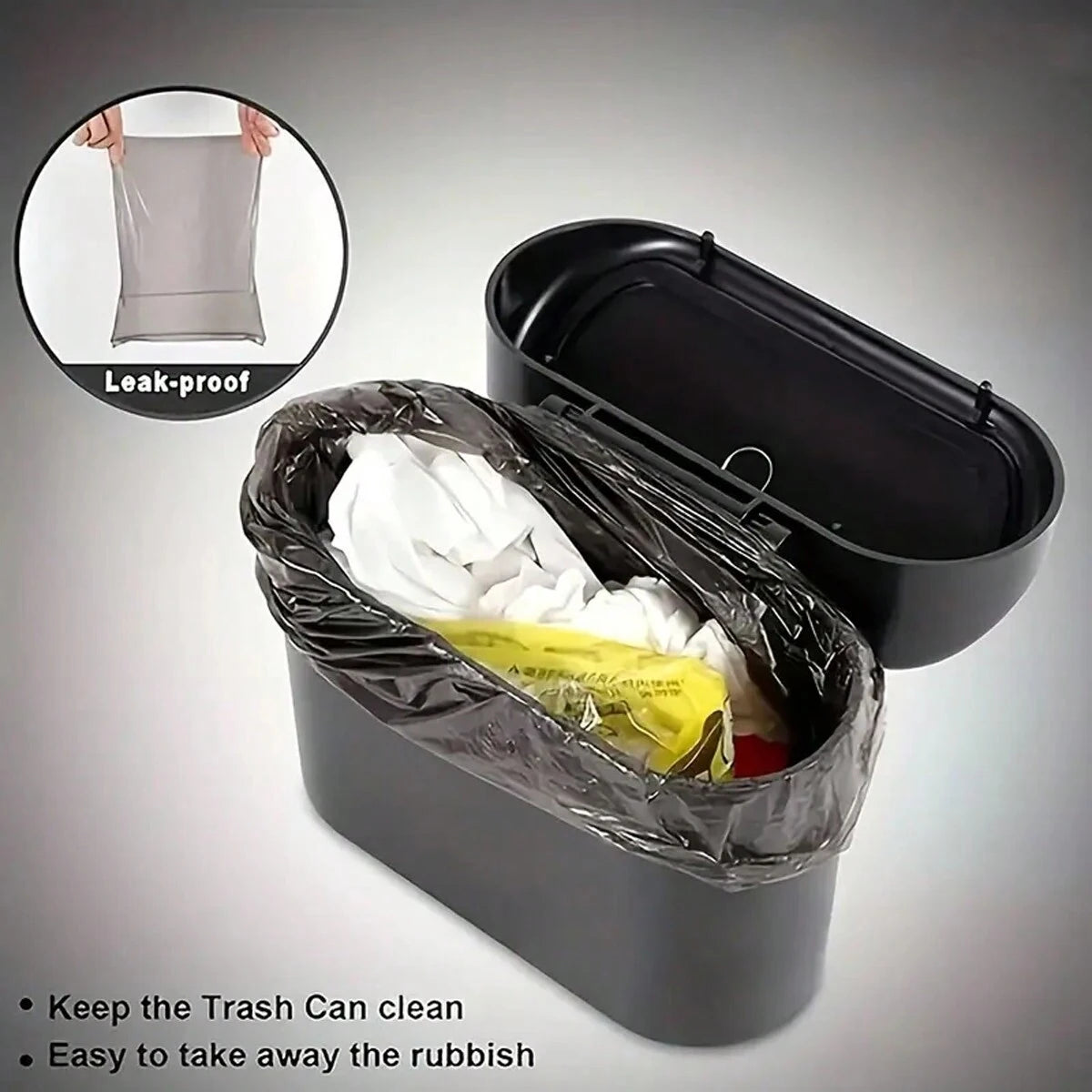 Trash Can With 4 Rolls of Garbage Bags