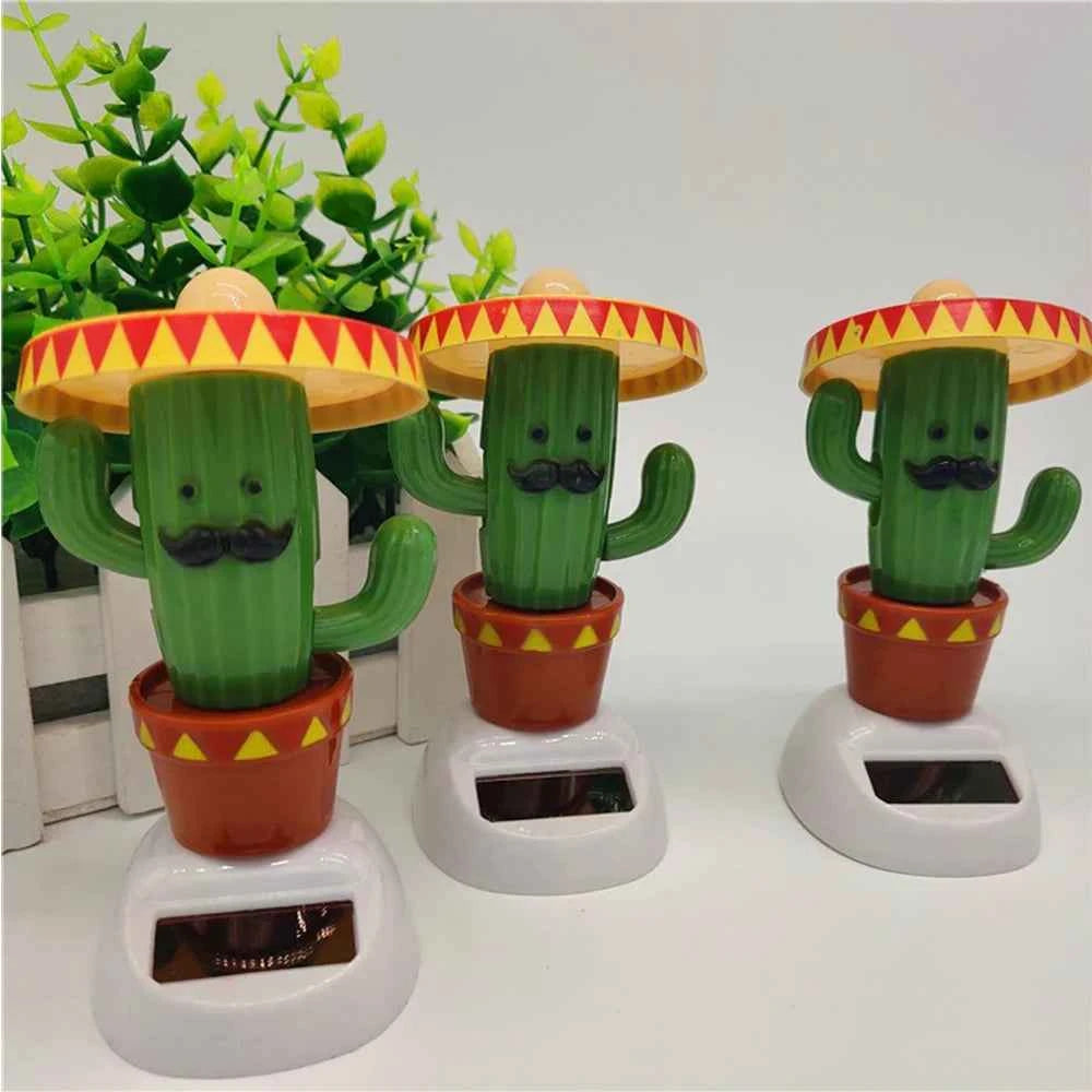 Solar Powered Cactus Decor