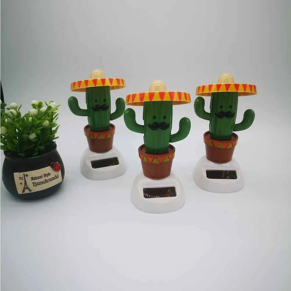 Solar Powered Cactus Decor