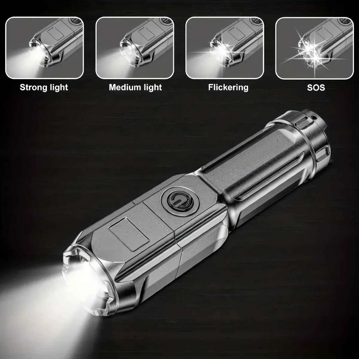 Waterproof LED Flashlight USB Rechargeable