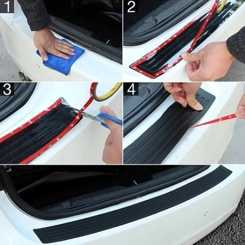 Universal Rear Rubber Bumper Guard Protector Strip