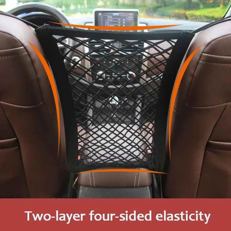 Car Pet Barrier Seat Divider Storage Net Bag