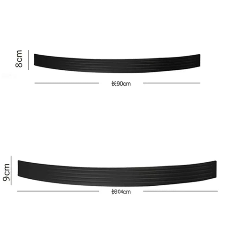 Universal Rear Rubber Bumper Guard Protector Strip