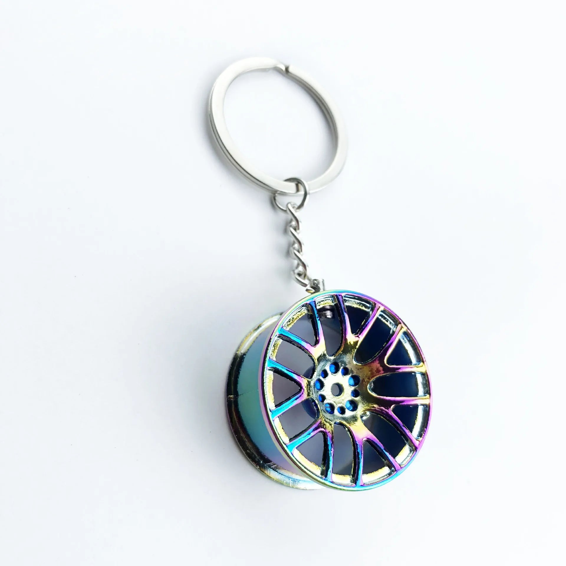 Metal Car Wheel Keychain