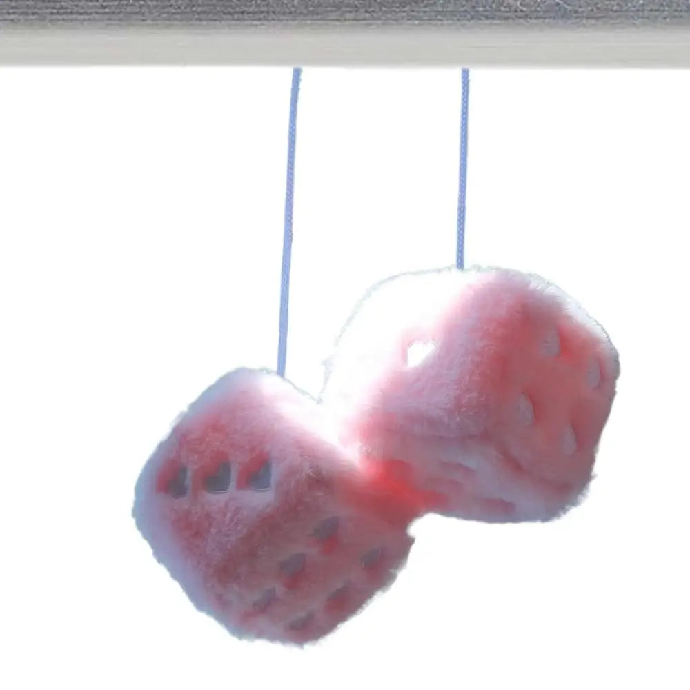 Heart Dice Rear View Mirror Decor