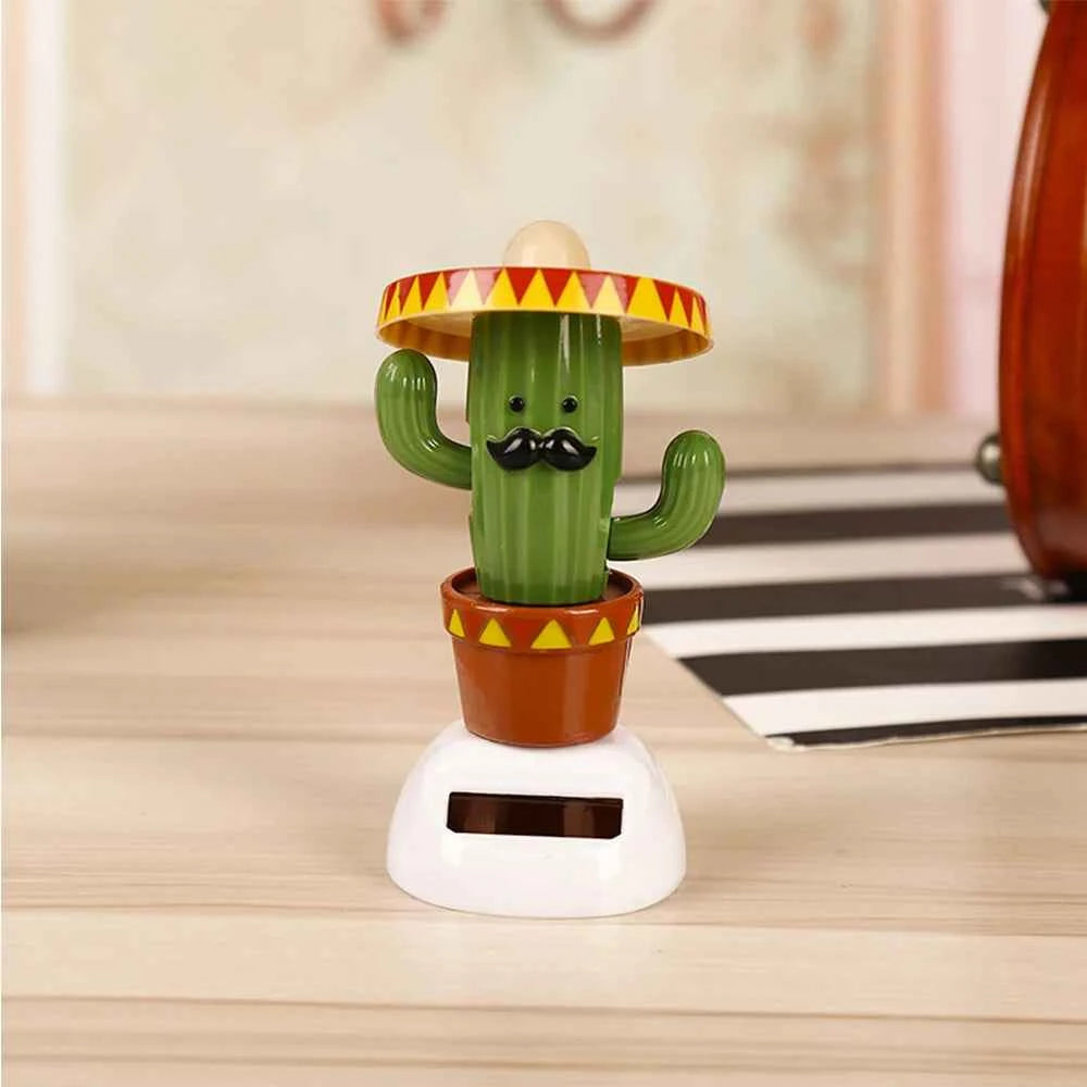 Solar Powered Cactus Decor