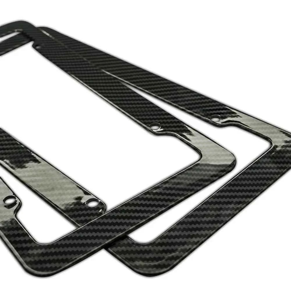 Carbon Fiber License Plate Frame with Standard Screw Kit